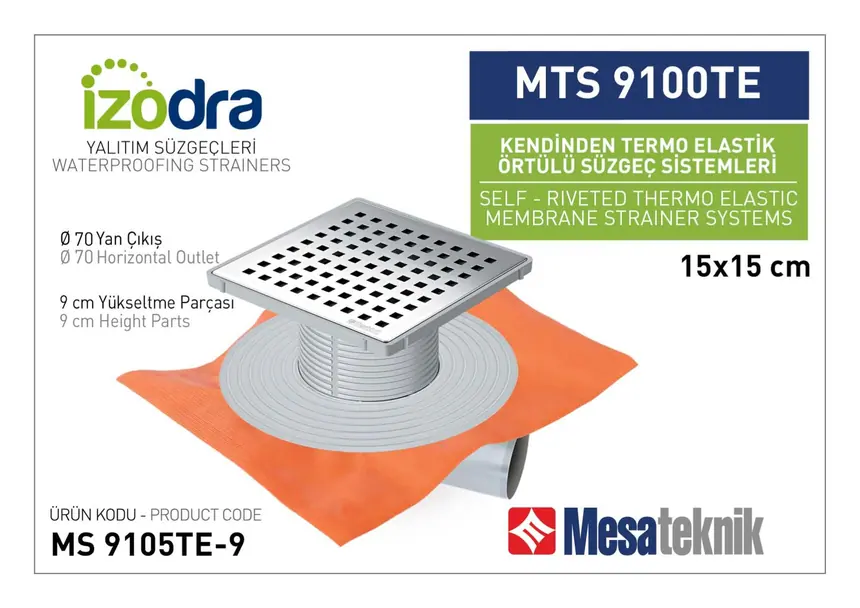 MTS 9100TE Kendinden Percinli Örtülü Suzgec Sistemleri 15 cm