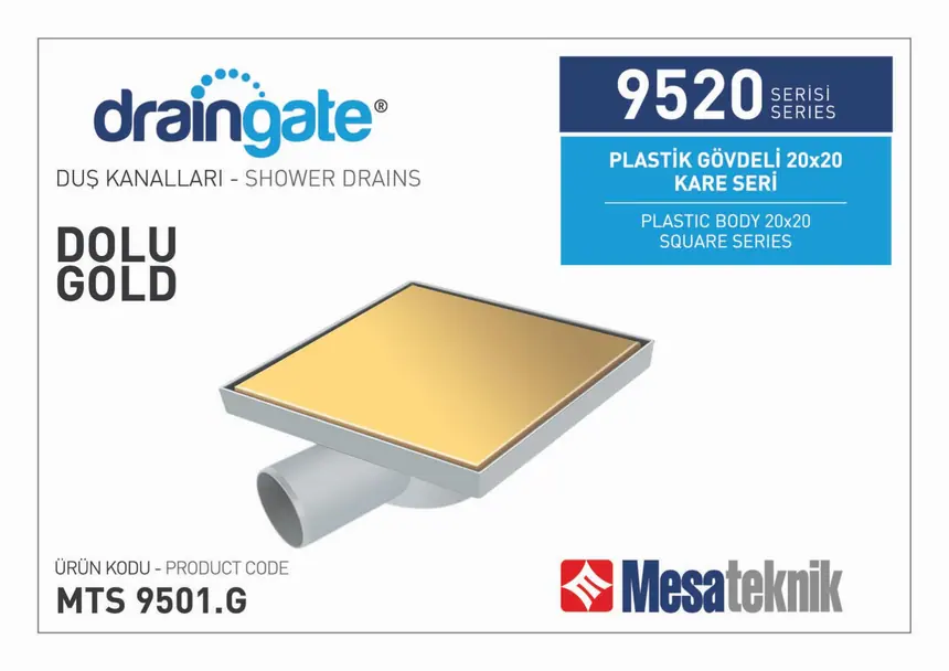 MTS 9520 Plastik Gövdeli 20 cm Kare Seri