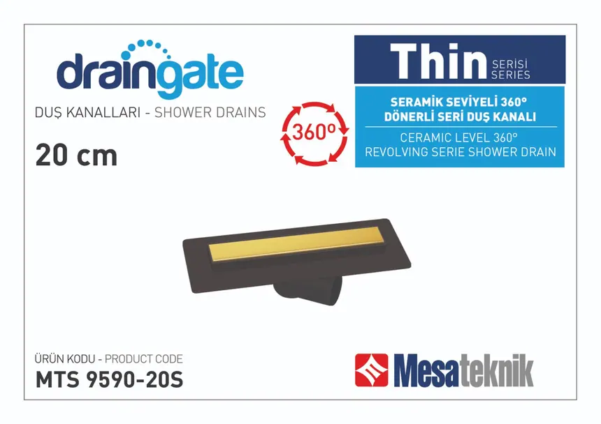 MTS 9590S Thin Serisi 360º Dönerli Siyah Gövde