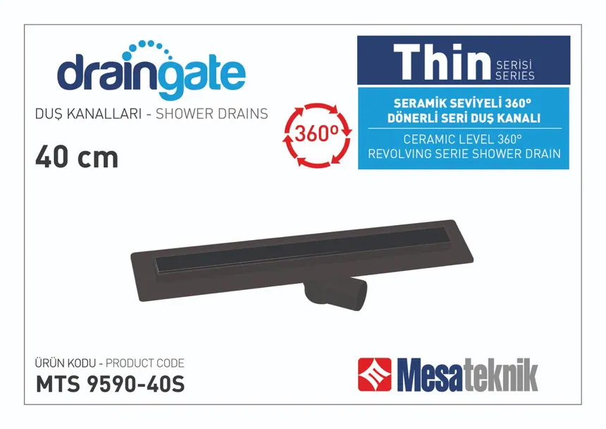 MTS 9590S Thin Serisi 360º Dönerli Siyah Gövde