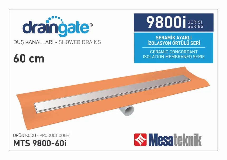 MTS 9800I Tile-Adjustable Waterproofing Membrane-Covered Stainless With Riser